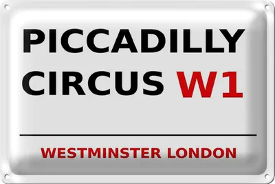 Produktbild von Blechschild London 30x20cm Westminster Piccadilly Circus W1