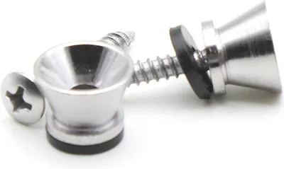 Obrázek produktu pro 2 kusy Knoflíky na kytarový popruh Kovové kolíky na popruh Kolíky na konec kytarového popruhu se šroubovacím kroužkem pro kytarové ukulele (STŘÍBRNÉ)