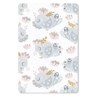 Produktbild von MuchoWow® Mauspad Mousepad Mädchen - Muster - Vogel - Kinder 18x27 cm - Mousepads - Maus Mat - Pad - Mausunterlage