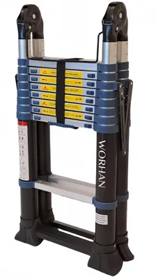 Immagine prodotto di Worhan 5,6M Ladder Telescopica Con Doppio Stabilizzatore Estensibile Ladder Telescopica Multifunzione K5.6