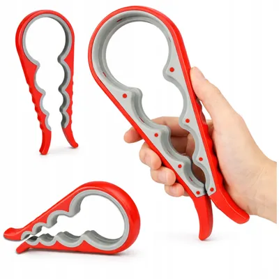 Immagine prodotto di KRUMAD Apriscatole universale, apriscatole ergonomico e apribottiglie con impugnatura antiscivolo, utensile da cucina per anziani e persone affette da artrite