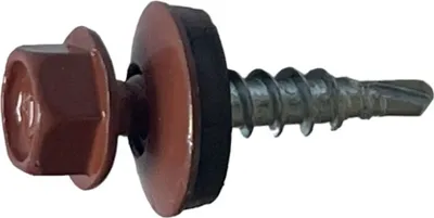 Produktbild von BKshop | Spenglerschrauben 4,8 x 55 mm - Schokoladenbraun - Selbstschneidend - Mit Dichtscheibe