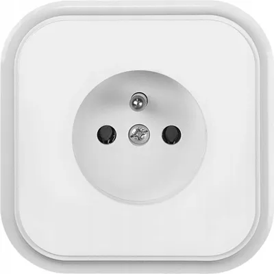 Obrázok produktu pre Biela zásuvka 230 V IP20 s uzemnením