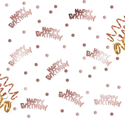Produktbild von Oblique Unique Konfetti Happy Birthday Geburtstag Jubiläum roségold + Punkte +300 Stk