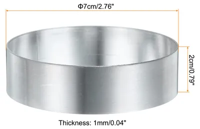 Produktbild von 2 Stš¹ck Edelstahl Tortenringe 7cm Runder Kuchenformmit Spiegelbeschichtungfš¹r die Kš¹che zu Hause Lebensmittel K?seherstellungswerkzeug, Silber