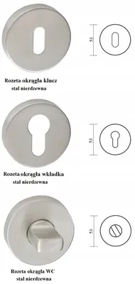 Image de VDS Caprix Poignée Inox Rosette Ronde