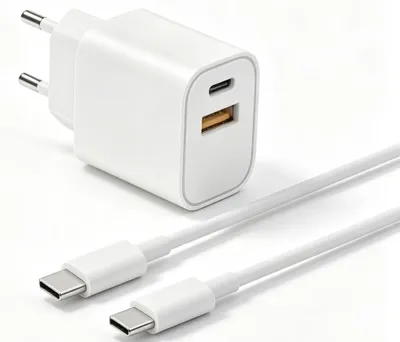 Image de Chargeur USB-C 20W, adaptateur secteur PD, câble USB-C, chargeur rapide pour iPhone 16, 15, Samsung, Xiaomi, iPad
