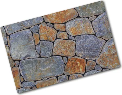 Produktbild von Tulup Glas Herdabdeckplatte - 80x52 cm - Glaskeramikkochfeld-Abdeckung Spritzschutz Glasabdeckplatte - Einteilig - Sonstige - Steine - Grau