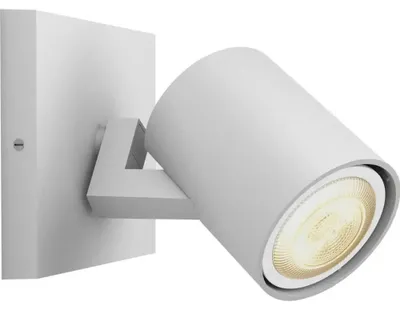Produktbild von Philips Hue White ambience Runner Einzelspot weiß + Dimmschalter, Intelligentes Leuchtmittel, Bluetooth/Zigbee, Weiß, LED, Metall, GU10