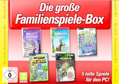 Produktbild von Die große Familienspiele-Box  (5 Spiele)