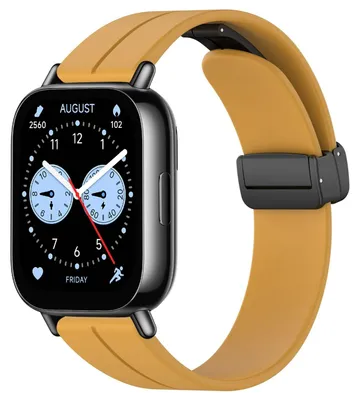 Produktbild von Für Xiaomi Redmi Watch 5 Active Silikon Armband mit Magnetischer Faltschließe Gelb