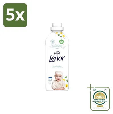 Produktbild von 5 x Lenor Weichspüler Sensitiv – Milder Duft - Vorratspackung - 5 Stücke
