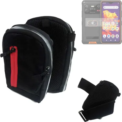 Produktbild von K-S-Trade Outdoor Gürteltasche Holster Umhängetasche kompatibel mit Phonemax R4GT schwarz Handy Tasche Case travelbag Schutz Hülle Handy Hülle