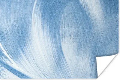 Produktbild von MuchoWow® Poster Blau - Acrylfarbe - Gestaltung 120x80 cm - Bilder