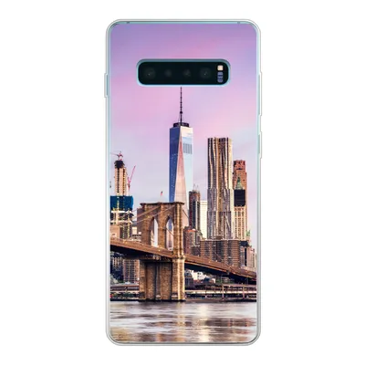 Produktbild von MuchoWow® Handyhülle Schutzhülle Hülle für Samsung Galaxy S10 Plus Brooklyn Bridge und die New Yorker Skyline Silikon Softcase Handy Hülle - Schutzhülle