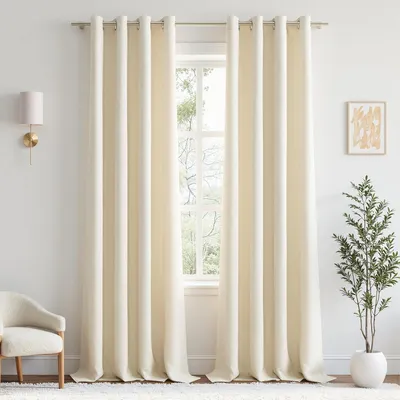 Image de Rideaux occultants thermiques pour intérieur - Fenêtres - Chambre à coucher - Salon - Design moderne - Lot de 2 - Rideaux occultants thermiques pour intérieur