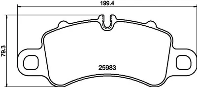 Produktbild von HELLA Bremsbeläge Satz Vorne Bremsklötze für PORSCHE 911 Coupe (992) 8DB 355 040-771