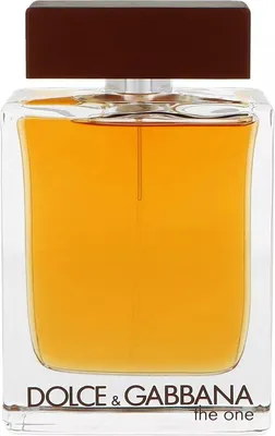 A close-up front view of a Dolce & Gabbana The One For Men Eau de Toilette spray bottle.