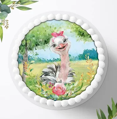 Produktbild von Für die Geburtstags Torte ein Tortenaufleger, Zuckerbild mit dem Motiv: Safari, Essbares Foto für Torten, Fondant, Ø 20cm, 0818z