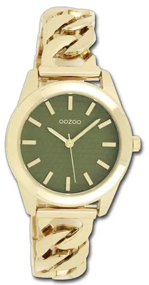 Imagen del producto de Oozoo Damenuhr: Reloj de pulsera para mujer, con correa de metal dorado, movimiento de cuarzo y esfera analógica, modelo D3UOC11421