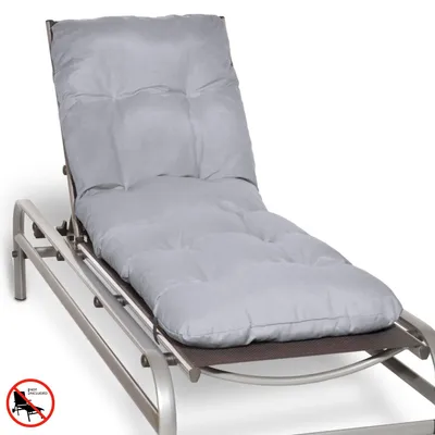 Produktbild von Beautissu Auflage Sonnenliege Deckchair Flair RL, 190x60x8 cm, Hellgrau