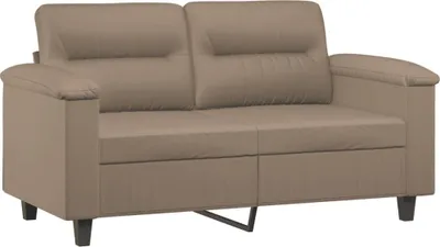 Imagen del producto de vidaXL Sofá de 2 plazas, color cappuccino, 120 cm, tapizado en cuero sintético