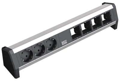 Image de Bachmann DESK 1 : bloc multiprise avec emplacements libres