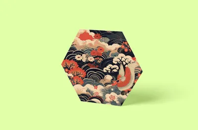Produktbild von Japan Design Hexagon | Größe in cm: 20 x 20