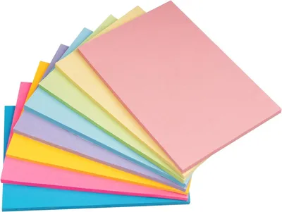 Image de Bloc-notes adhésifs, 400 feuilles, format 100x150 mm, colorés, pour le bureau et les études
