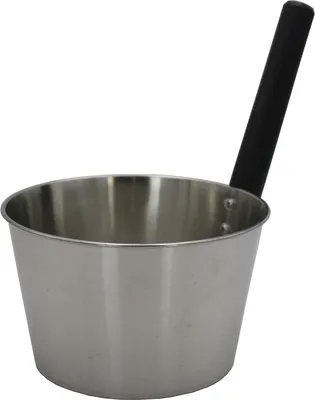 Produktbild von Nikkarien Saunakübel 4 Liter Edelstahl schwarzer Holzgriff 10392