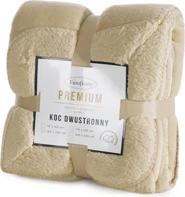 Obrázek produktu pro Přehoz na postel 170x210 Tedy světle béžový oboustranný Eurofirany