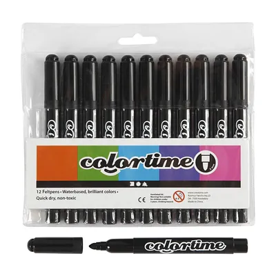 Image de Stylos Jumbo noirs, 12pcs.