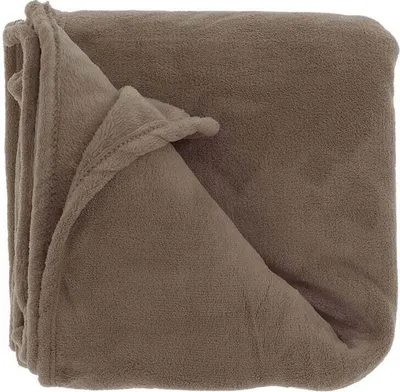 Produktbild von Unique Living – Plaid Claudi Taupe – 130 x 160 cm