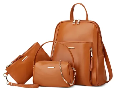 Produktbild von Omgoods – Set aus 3 Rucksäcken für Damen – Leicht und wasserdicht, ideal für Schule und Reisen