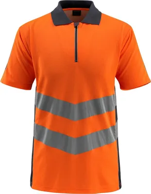 Produktbild von Mascot Warnschutz Polo-Shirt MURTON SAFE SUPREME 50130 Gr. M hi-vis orange/schwarzblau