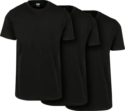 Zdjęcie produktu dla Urban Classics TB2684B | Koszulka Basic, zestaw 3 sztuk – kolor: czarny/czarny/czarny – rozmiar: L