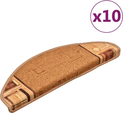 Obrázok produktu pre Nášľapy na schody samolepiace 10 ks 65x21x4 cm béžové