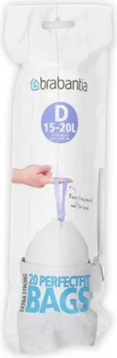 Image de Brabantia PerfectFit Sacs poubelle type D, 15-20 L, 20 pcs
