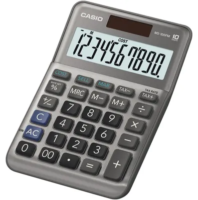 Produktbild von CASIO Tischrechner MS-100FM 10-stellig silber
