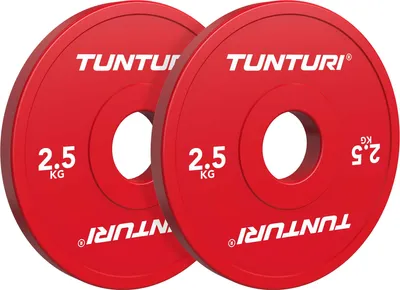 Produktbild von Tunturi Platinum Fractional Gewichtsscheiben – Bumper Plates – Rot – 2,5 kg – Set