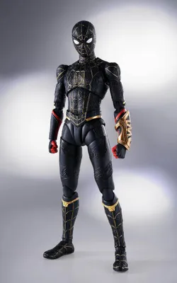 Zdjęcie produktu dla S.H. Figuarts Spider-Man: No Way Home Figurka akcji Spider-Man w czarno-złotym kombinezonie (zestaw specjalny) 15 cm