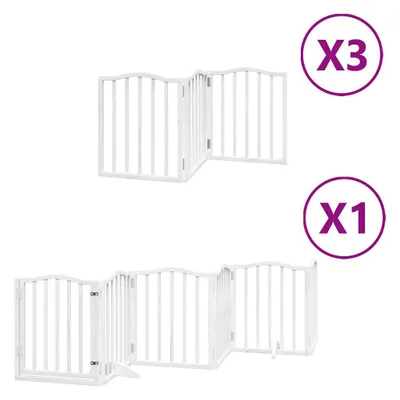 Immagine prodotto di Cancello Cani Porta Pieghevole Bianco 15 Pannelli 750 cm Pioppo