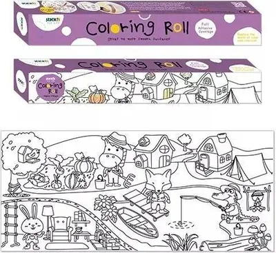 Produktbild von Selbstklebendes Ausmalbild auf Rolle Sommer - (Malbuch für Kinder)