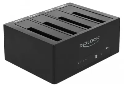 Produktbild von DeLOCK 64063, HDD, SSD, SATA, 2.5,3.5", USB 3.2 Gen 1 (3.1 Gen 1) Type-B, Schwarz, 6 Gbit/s