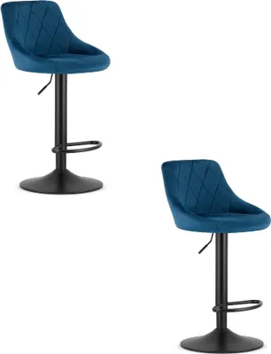 Obrázek produktu pro Taburetka Valora KAST v tmavě modré barvě x2 - Dvě taburetky v tmavě modré barvě pro elegantní a stylové sezení