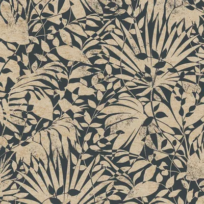 Immagine prodotto di Profhome 388313-GU Luxus Vliestapete Floral Metallic anthrazit gold grau 5,33 m2