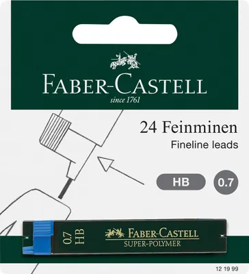 Produktbild von Faber-Castell Super-Polymer, HB, Schwarz, 0,7 mm, 24 Stück(e), Sichtverpackung
