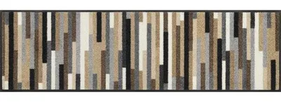 Imagen del producto de Alfombrilla Mikado Stripes, diseño "nature", decorativa, para interiores, rectangular, multicolor, unicolor, ideal para otoño