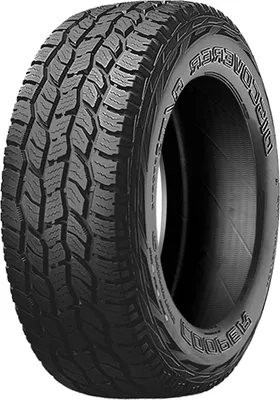 A close-up, studio shot of a single tire.