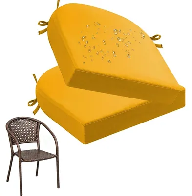 Productafbeelding van Waterdichte Buiten Zitkussens voor Tuinstoelen, Set van 2